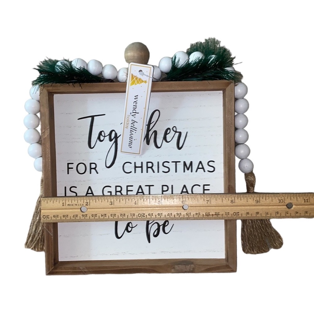 NEW together for Christmas wooden farmhouse sign - Picture 4 of 11